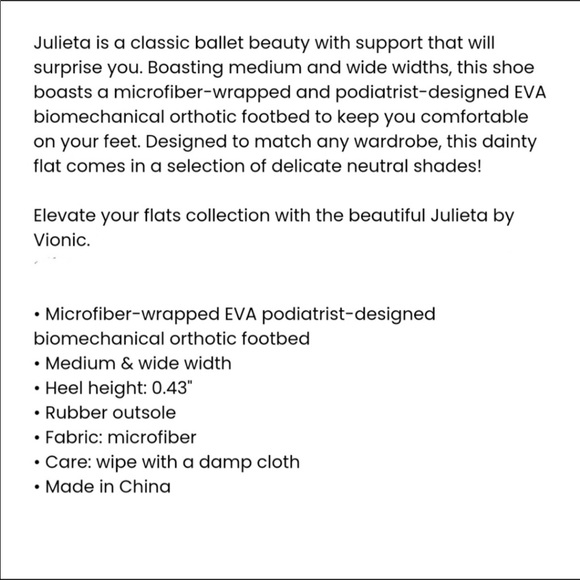 VIONIC Julieta Ballet Flat Shell Pink Snakeskin Comfort Scalloped - Picture 10 of 10